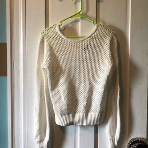 Open knit sweater xs